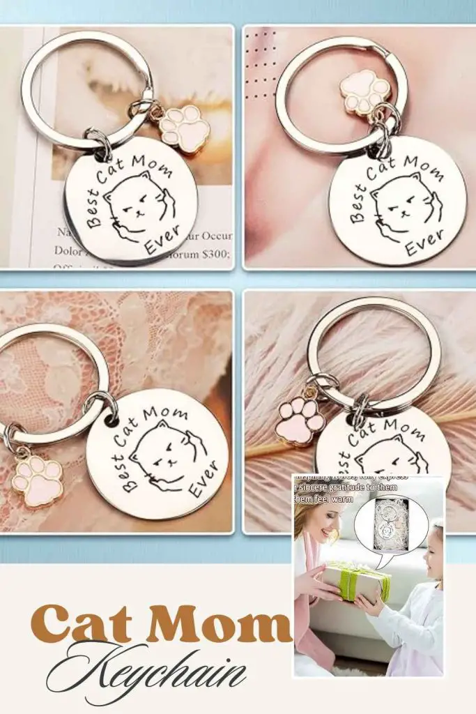 Cat Mom keychain