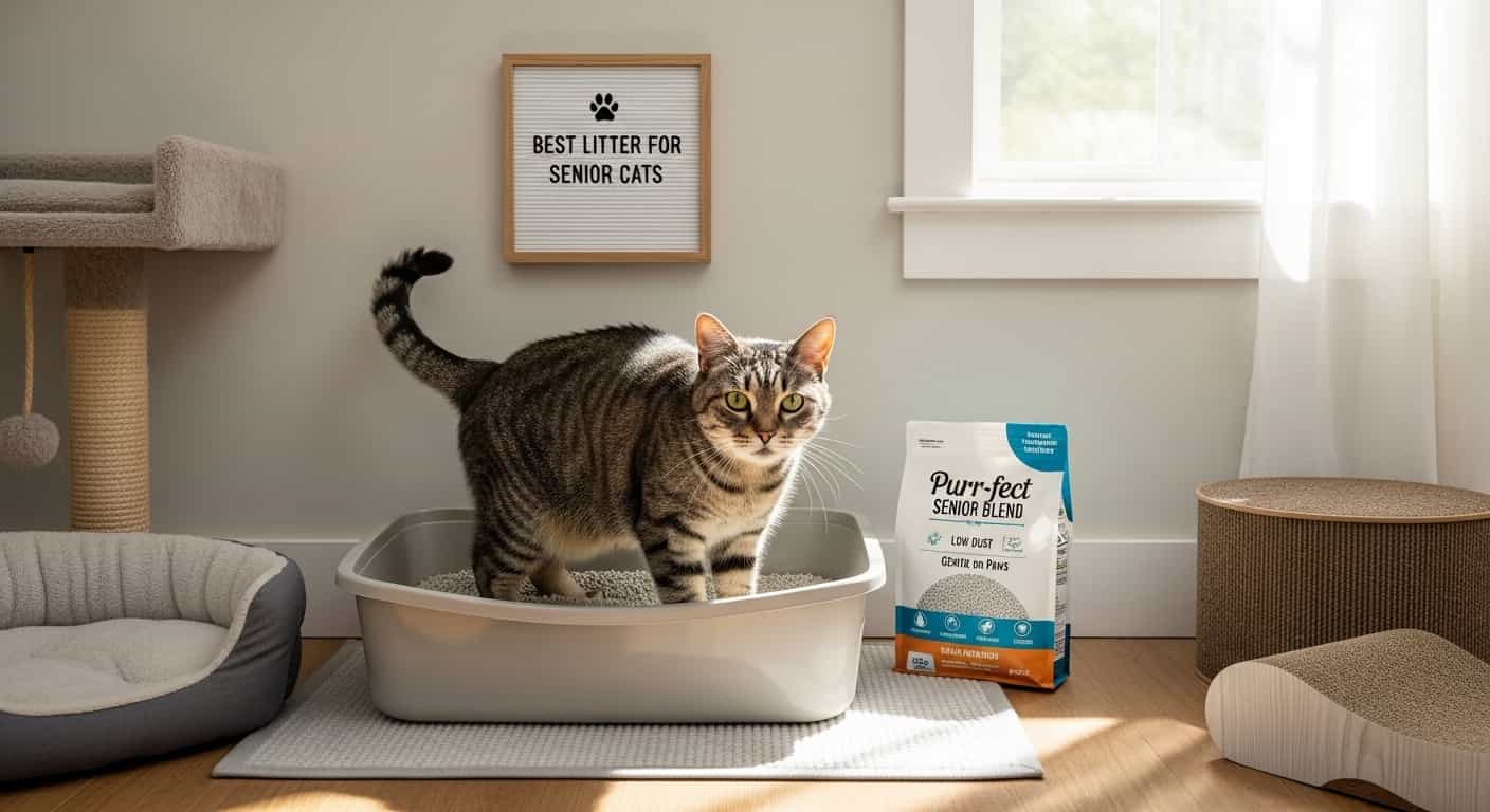Discover the best litter for senior cats. Our guide reviews top options for arthritis, low dust, and soft paws to ensure comfort and ease of use for your aging feline.