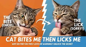 Cat Bites Me Then Licks Me
